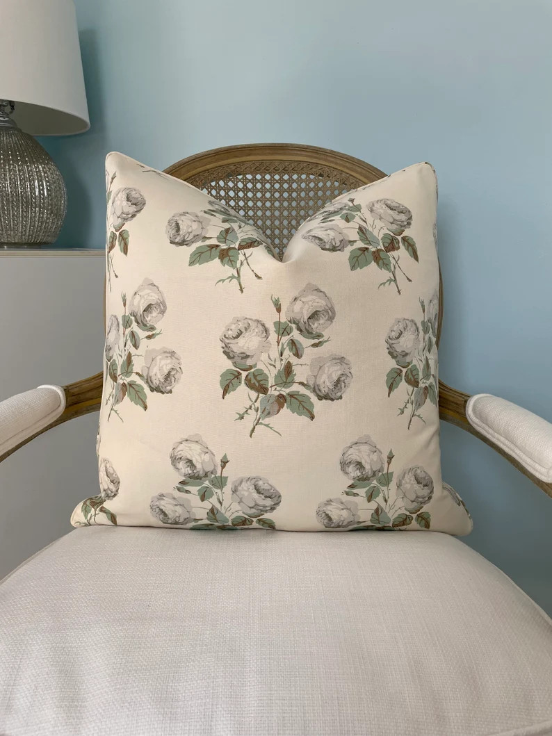 Cowtan & Tout "Bowood Union" in the green/grey colorway one or both sides high end pillow cover. ... | Etsy (US)