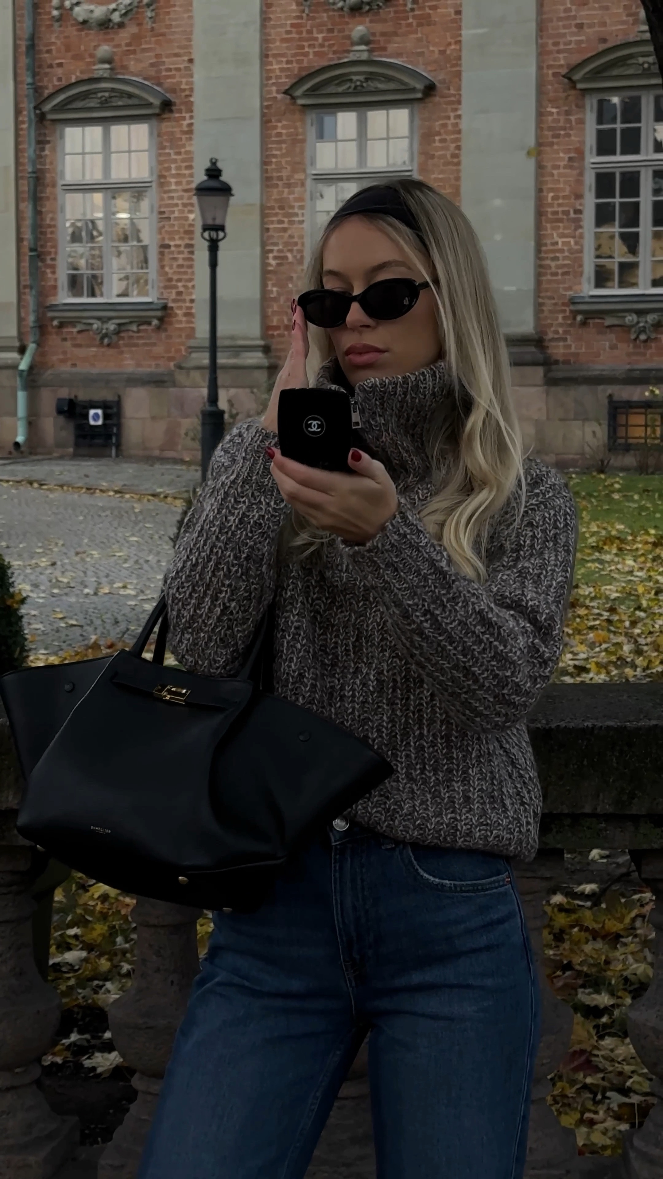 Autumn outfit chanel mirror fall vibes demellier bag autumn style cozy chic outfit casual everyday look fall style fall outfit 

#LTKstyletip #LTKSeasonal #LTKbeauty