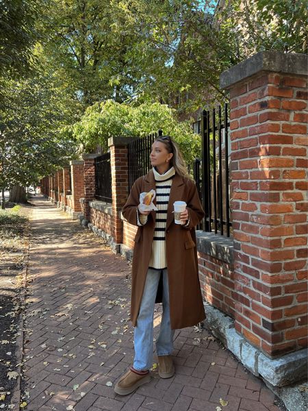 fall / autumn casual weekend street style outfit 🍂🤎 use code: SHOPFALL for 40% off the coat linked below!!! 

#LTKHoliday #LTKSeasonal #LTKstyletip