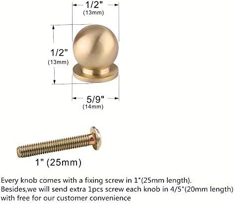 RZDEAL Round Solid Brass Pulls Antique Cabinet Drawer Small Handles Modern Minimalist Handles Kno... | Amazon (US)
