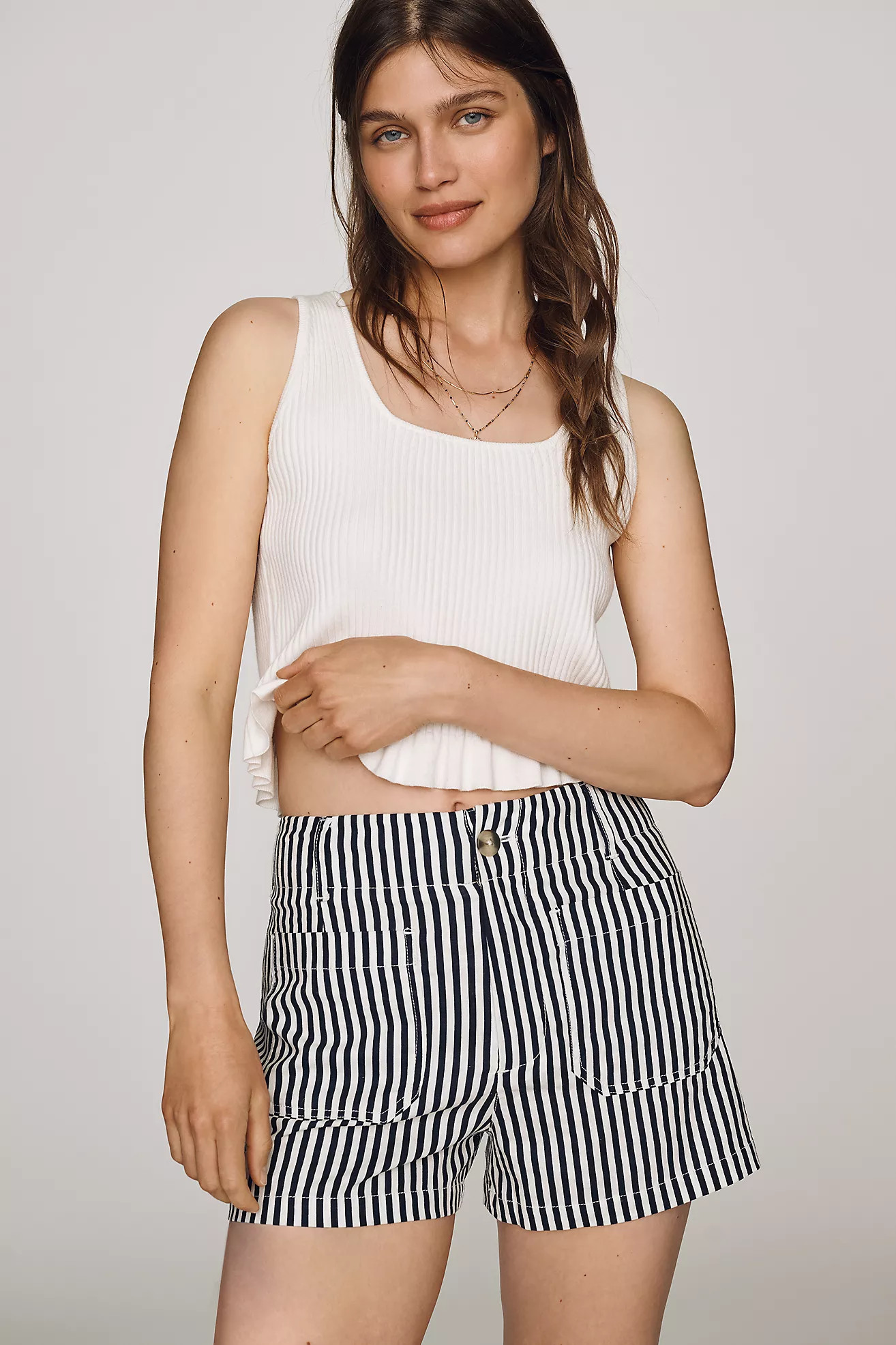 Colette European Linen Stretch High-Rise Shorts | Anthropologie (US)