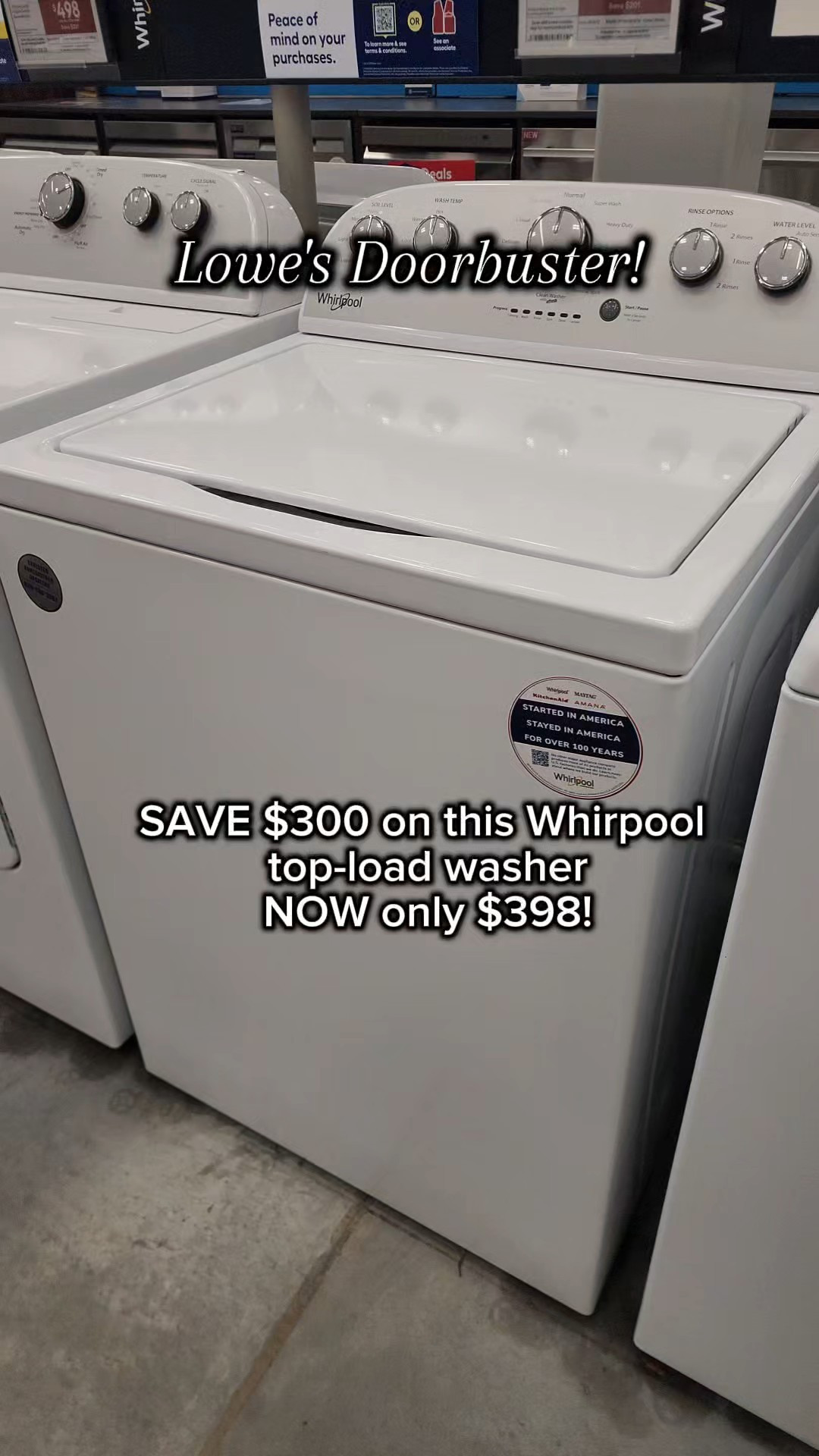 Major appliance savings for Black Friday. SAVE $300 on this Whirlpool top load washer. NOW $398! Highly rated and a top Lowe’s deal for holiday upgrades. @loweshomeimprovement  #lowespartner #ad

#LTKGiftGuide #LTKCyberWeek #LTKHome