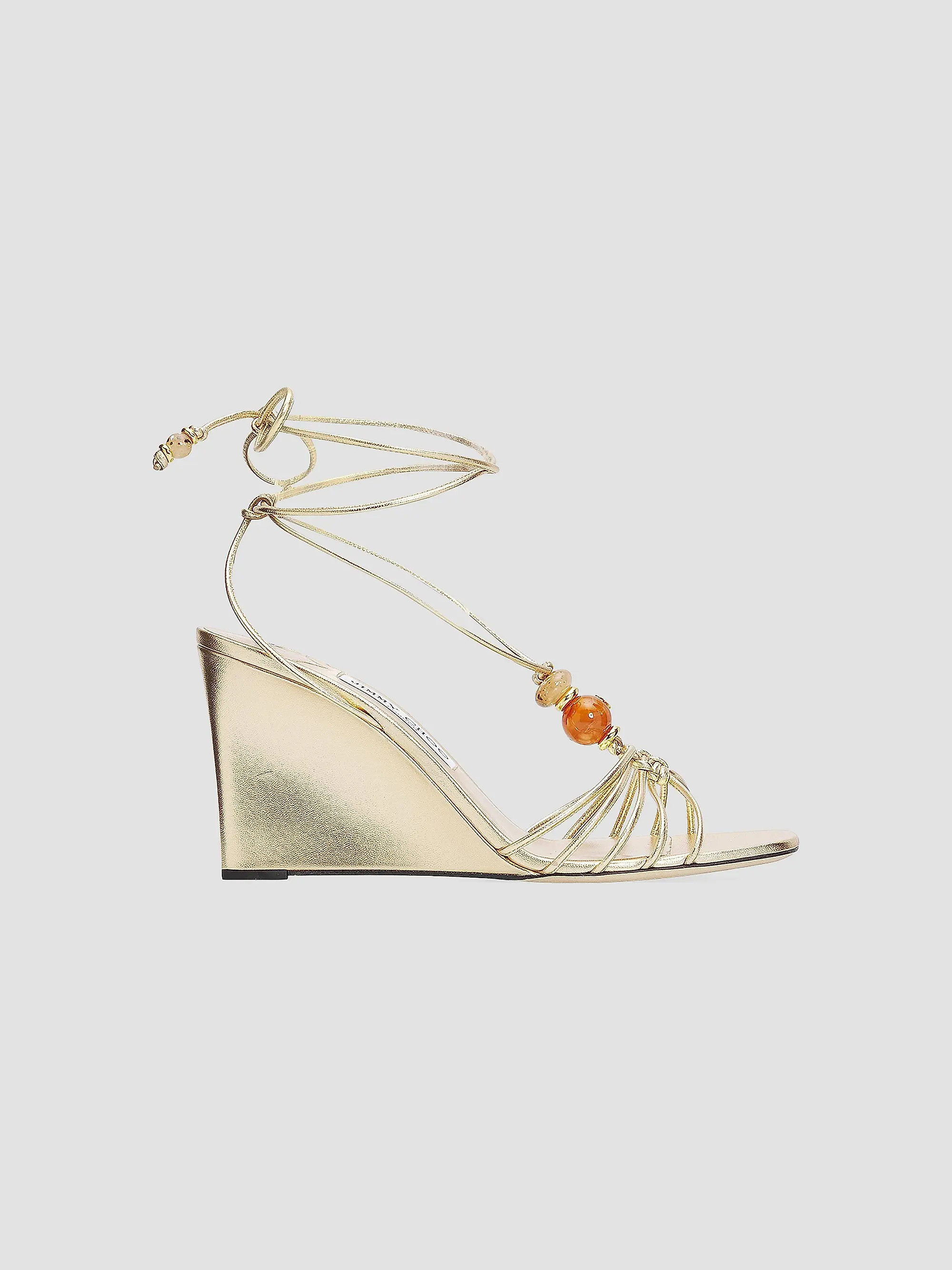 Jimmy Choo Lova 85MM Leather Ankle-Wrap Sandals | Saks Fifth Avenue | Saks Fifth Avenue