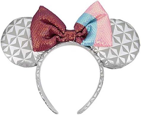 Disney Parks Minnie Mouse Ears Epcot Bubble Gum Headband Head Band Silver | Amazon (US)