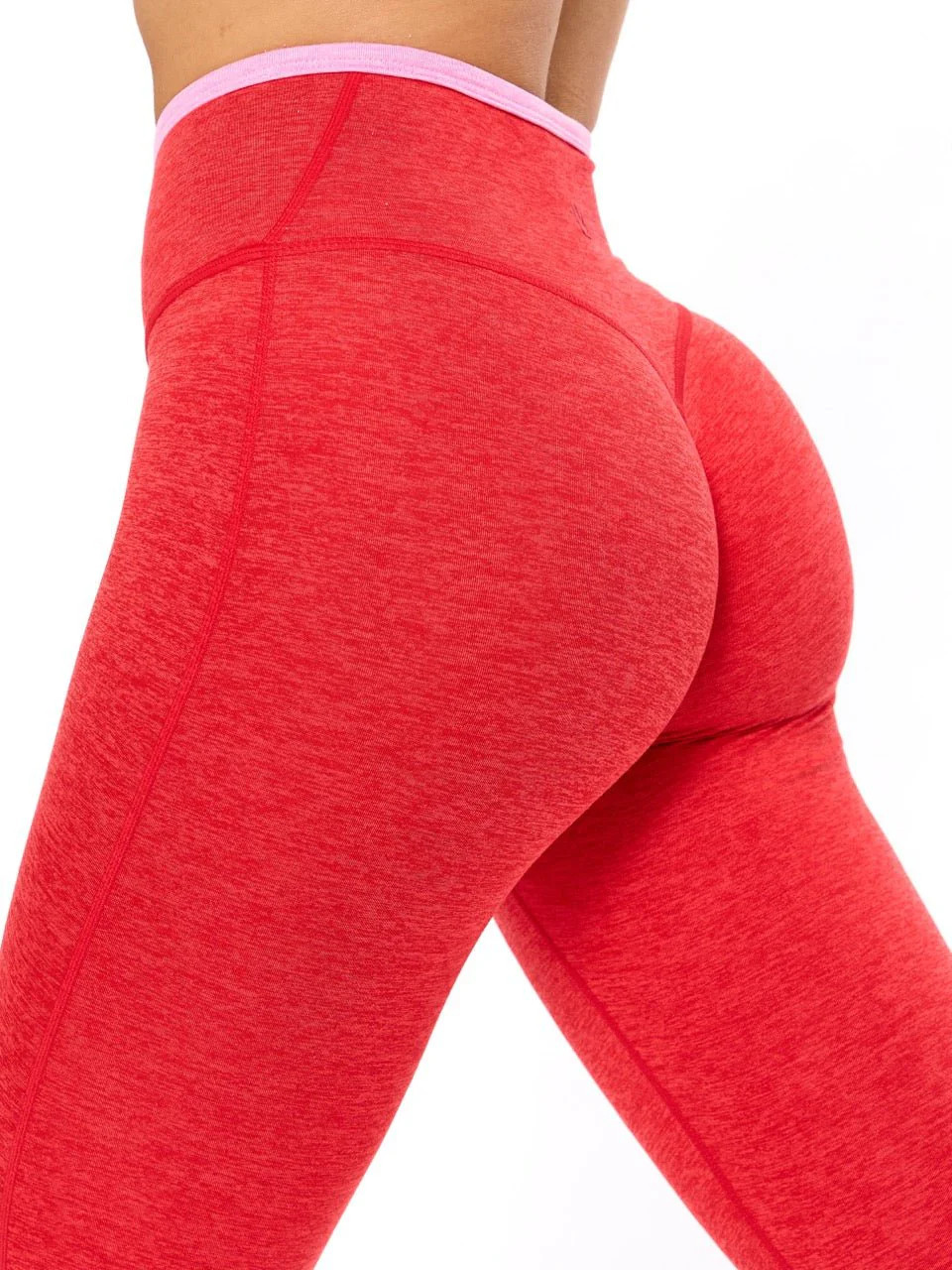 Dream Heather Contrast Legging - Salsa Red | Buffbunny