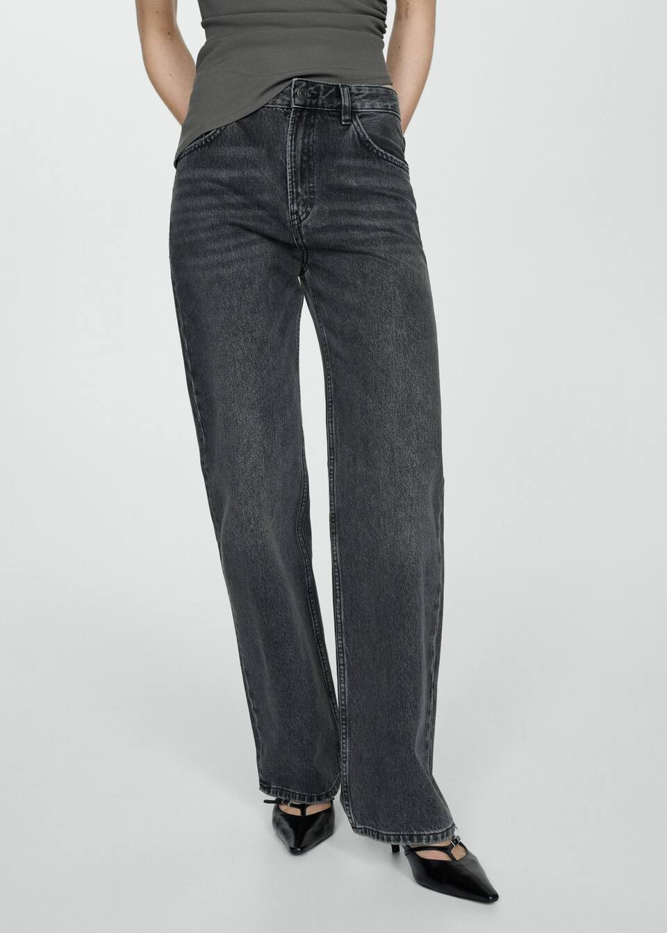 Mid-rise straight jeans -  Women | Mango USA | MANGO (US)