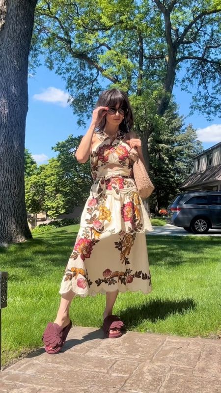 FARM RIO is my favorite brand for Summer colorful dresses!

This dress fits true to size and it’s on sale in moat stores! I’m linking a few stores, as sizes are scarce 😊

The sandals also fit true to size. They are practically sold out, so I linked also second handed ones I found on Poshmark !

#LTKStyleTip #LTKOver40 #LTKSaleAlert