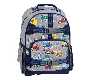 Mackenzie Gray Jax Construction Glow-in-the-Dark Backpacks | Pottery Barn Kids