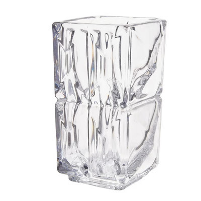VECELO Clear Ribbed Glass Decorative Vase, Tabletop Centerpiece | Target