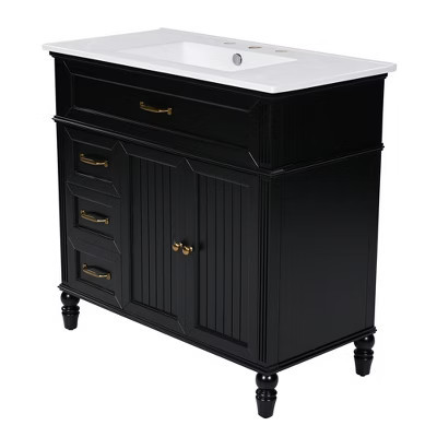 Dexmalle Modern Black 36" Bathroom Vanity with Sink | Target