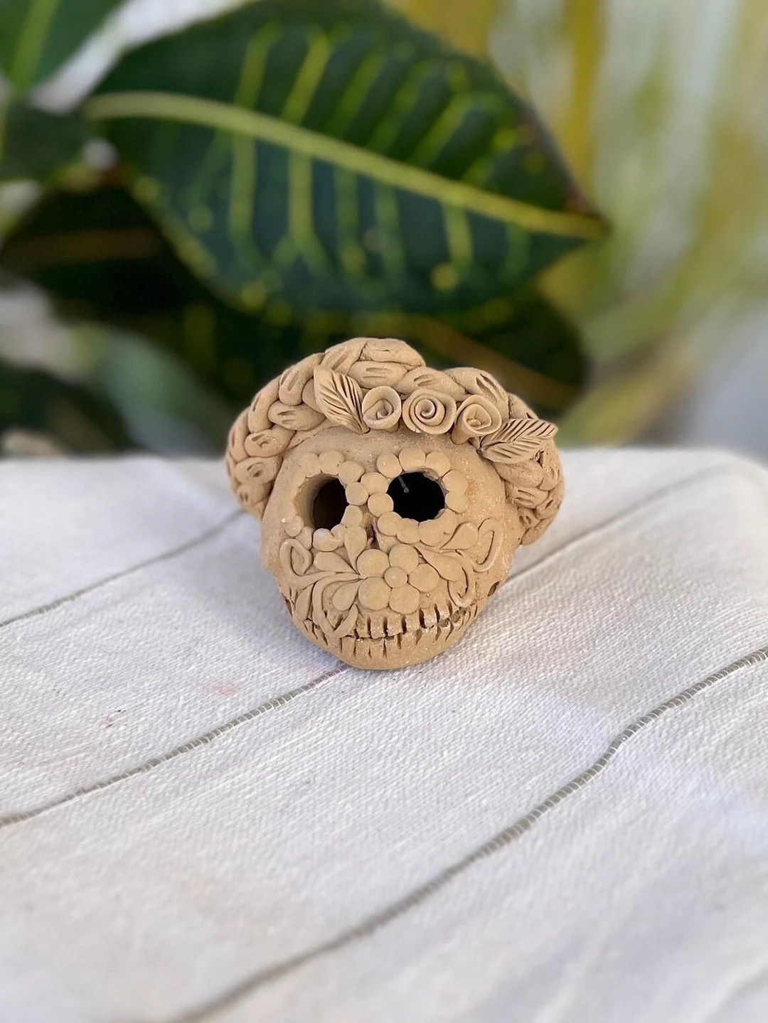 Day of the Dead Sugar Skull Clay Skull Mini - Etsy | Etsy (US)