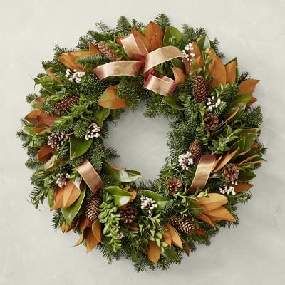 Copper Ribbon Wreath | Williams Sonoma | Williams-Sonoma