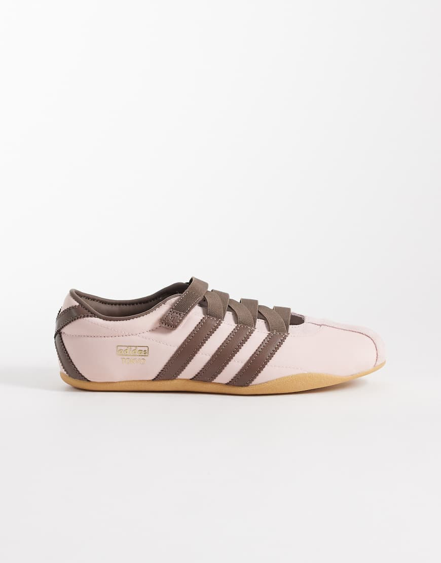 adidas Originals Tokyo mary jane flats in light pink and brown | ASOS (Global)