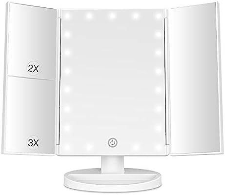 BESTOPE Makeup Mirror with Lights 21 Led Light Up Mirror with 2X/3X Magnification Vanity Mirror w... | Amazon (US)