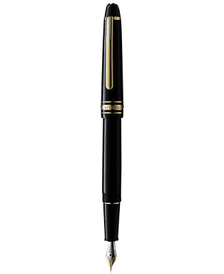 Meisterstück Classique Black Resin & Gold-Coated Fountain Pen | Macy's