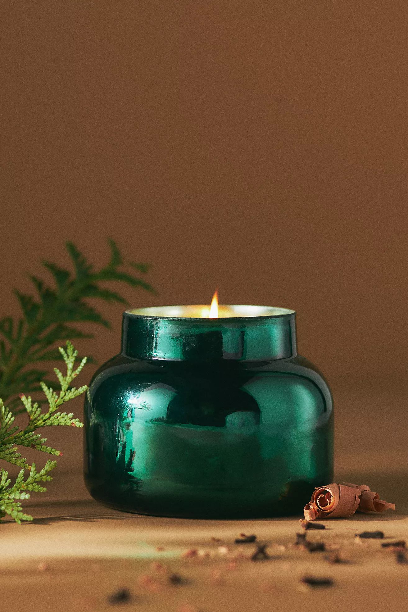 Capri Blue Fir & Firewood Glass Jar Candle | Anthropologie (US)