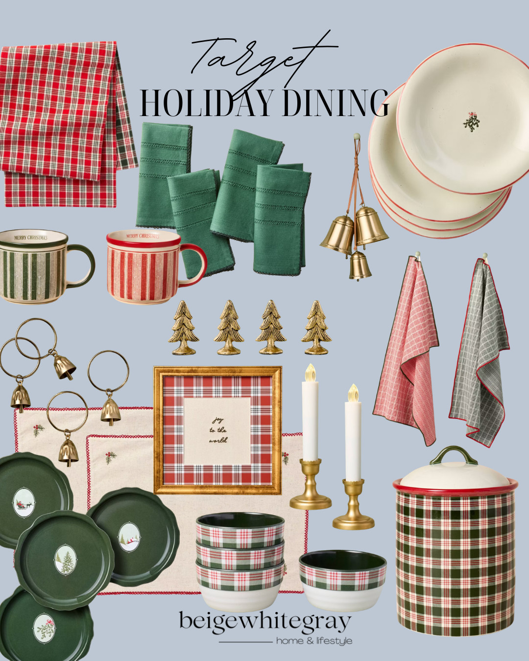 Target Christmas decor, Target holiday dining, Target Christmas dining, Christmas table decor, holiday table decor, Christmas kitchen decor, Christmas dinnerware, holiday dinnerware, Christmas plates, plaid Christmas decor, plaid table runner, Christmas napkins, red and green Christmas decor, Christmas mugs, holiday mugs, Christmas serving bowls, Christmas kitchen towels, Christmas table linens, brass Christmas bells, Christmas taper candles, holiday tablescape, Christmas tablescape ideas, traditional Christmas table, Target holiday finds, festive Christmas kitchen, classic Christmas decor

#LTKSeasonal #LTKHome