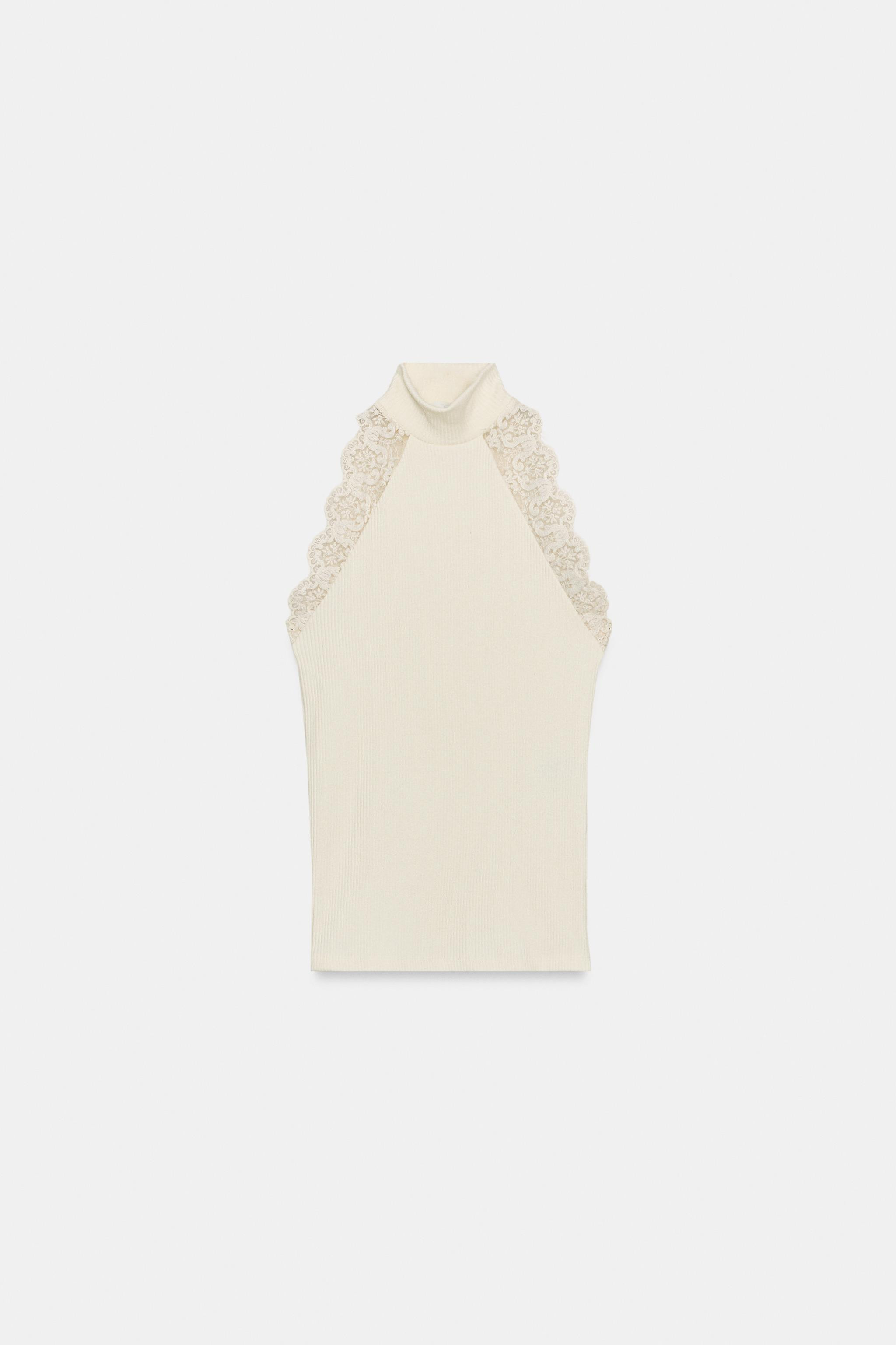 RIB LACE TOP | Zara US
