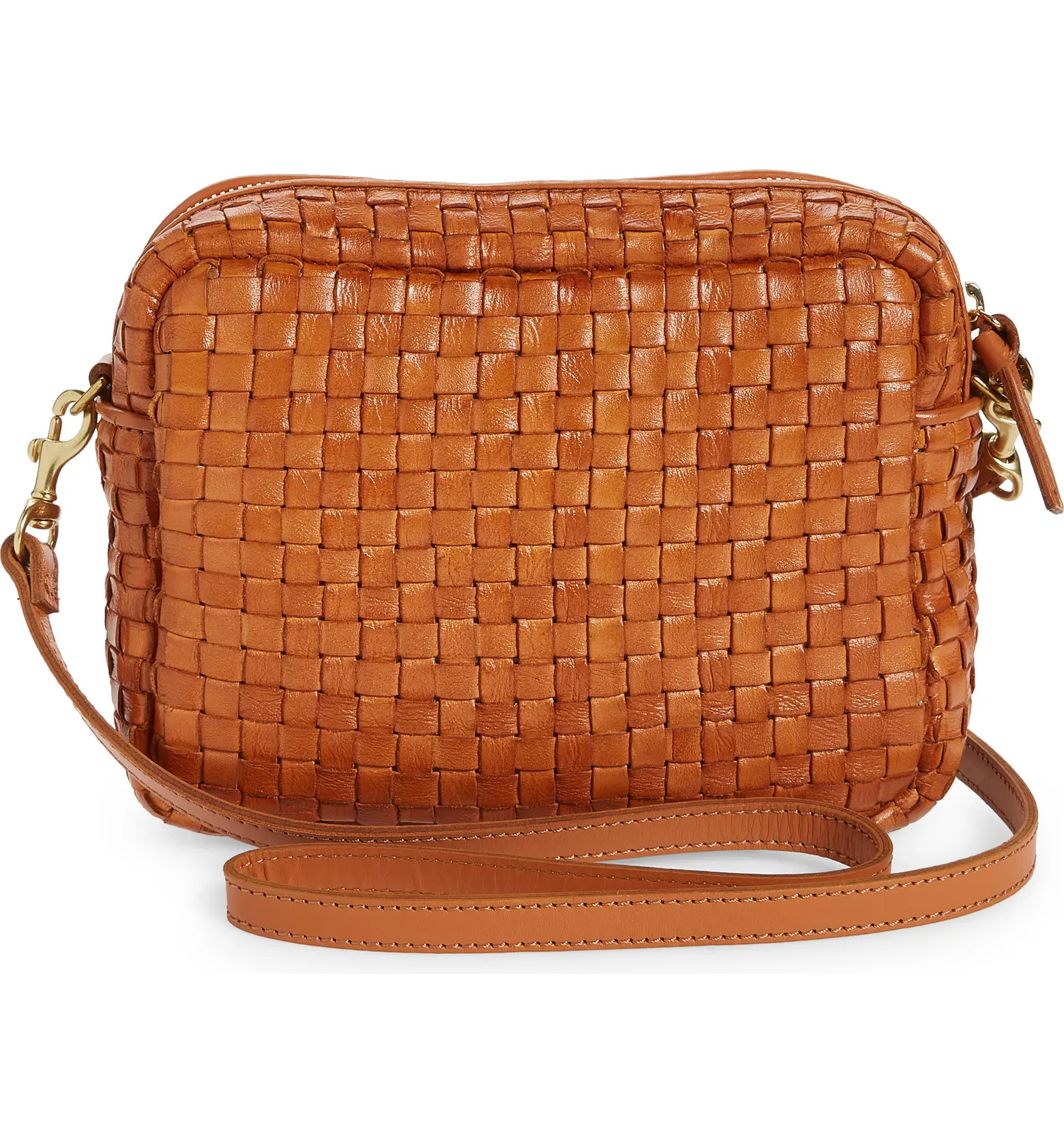 Clare V. Midi Sac Woven Leather Crossbody Bag | Nordstrom | Nordstrom