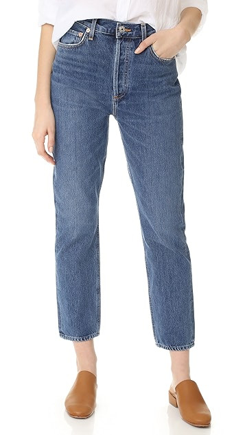 Riley High Rise Straight Crop Jeans | Shopbop