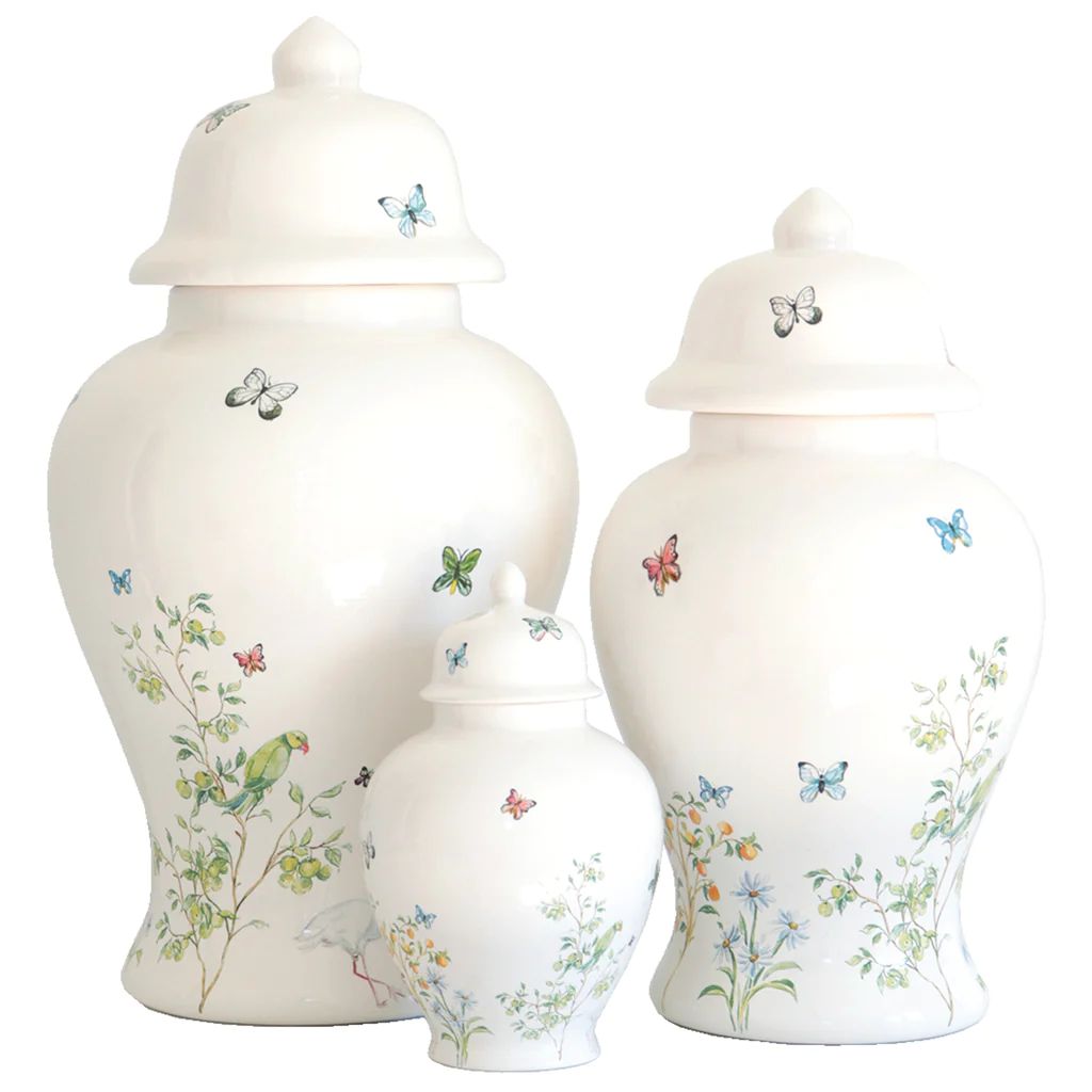 Chinoiserie Botanical Ginger Jars for Lo Home x Simply Jessica Marie | Lo Home by Lauren Haskell Designs