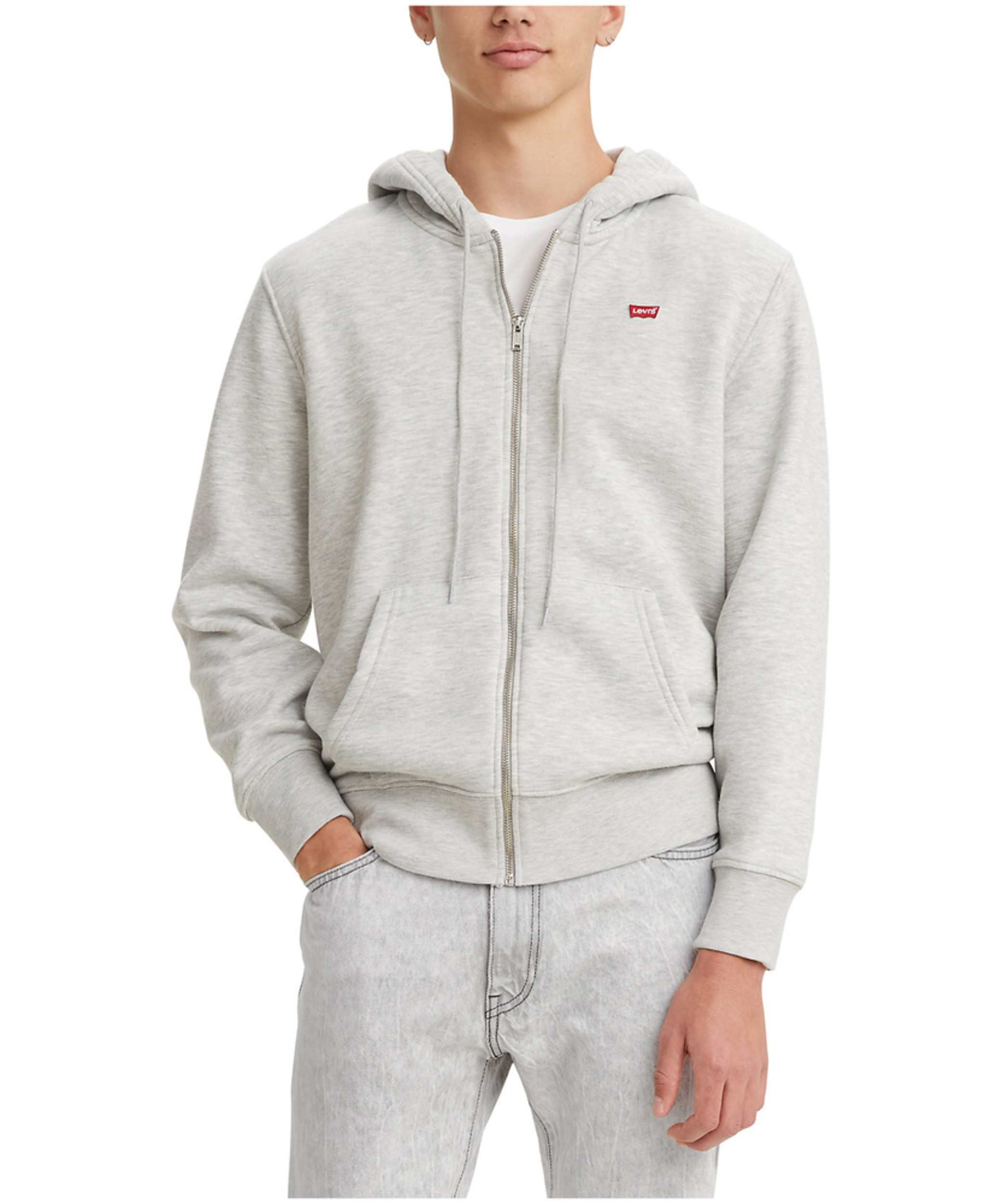 Levi's Men's Fleece Kangaroo Pocket Batwing Logo Full Zip  Hoodie #34259-0000 | Mark's - Lequipeur