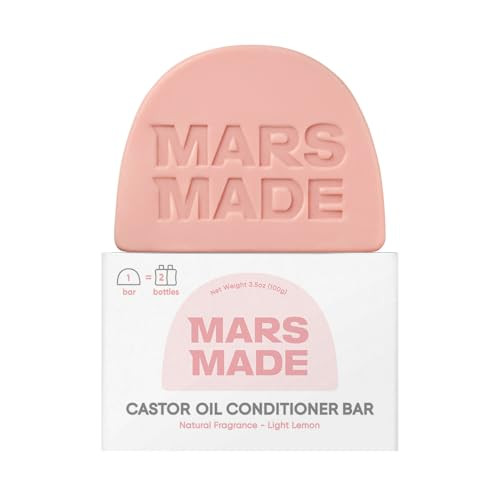MARS MADE Castor Oil Conditioner Bar - Nourishing & Soothing Natural Deep Conditioner for All Hai... | Amazon (US)