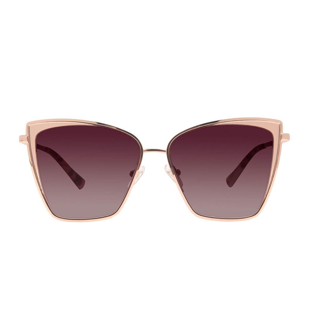 BECKY - ROSE GOLD +WINE GRADIENT | DIFF Eyewear