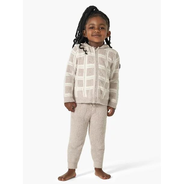 Modern Moments by Gerber Toddler Unisex Cozy Zip up Hoodie & Jogger, 2-Piece Outfit Set, 12M - 5T | Walmart (US)