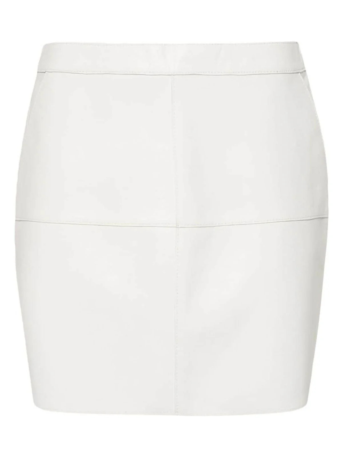 Parosh Women's Leather Mini Skirt in White | Size Medium | D630553MACIOCK24002 | LOZURI