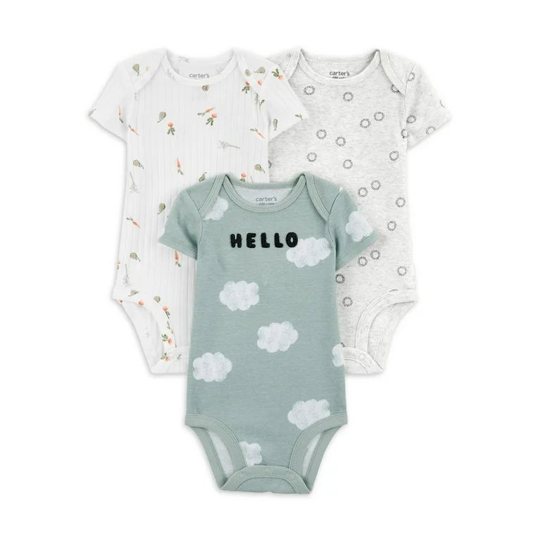 Carter's Child of Mine Baby Unisex Bodysuits, 3-Pack, Sizes Preemie-18 Months - Walmart.com | Walmart (US)