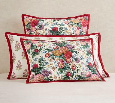 Margeaux Floral Reversible Quilted Shams | Pottery Barn (US)