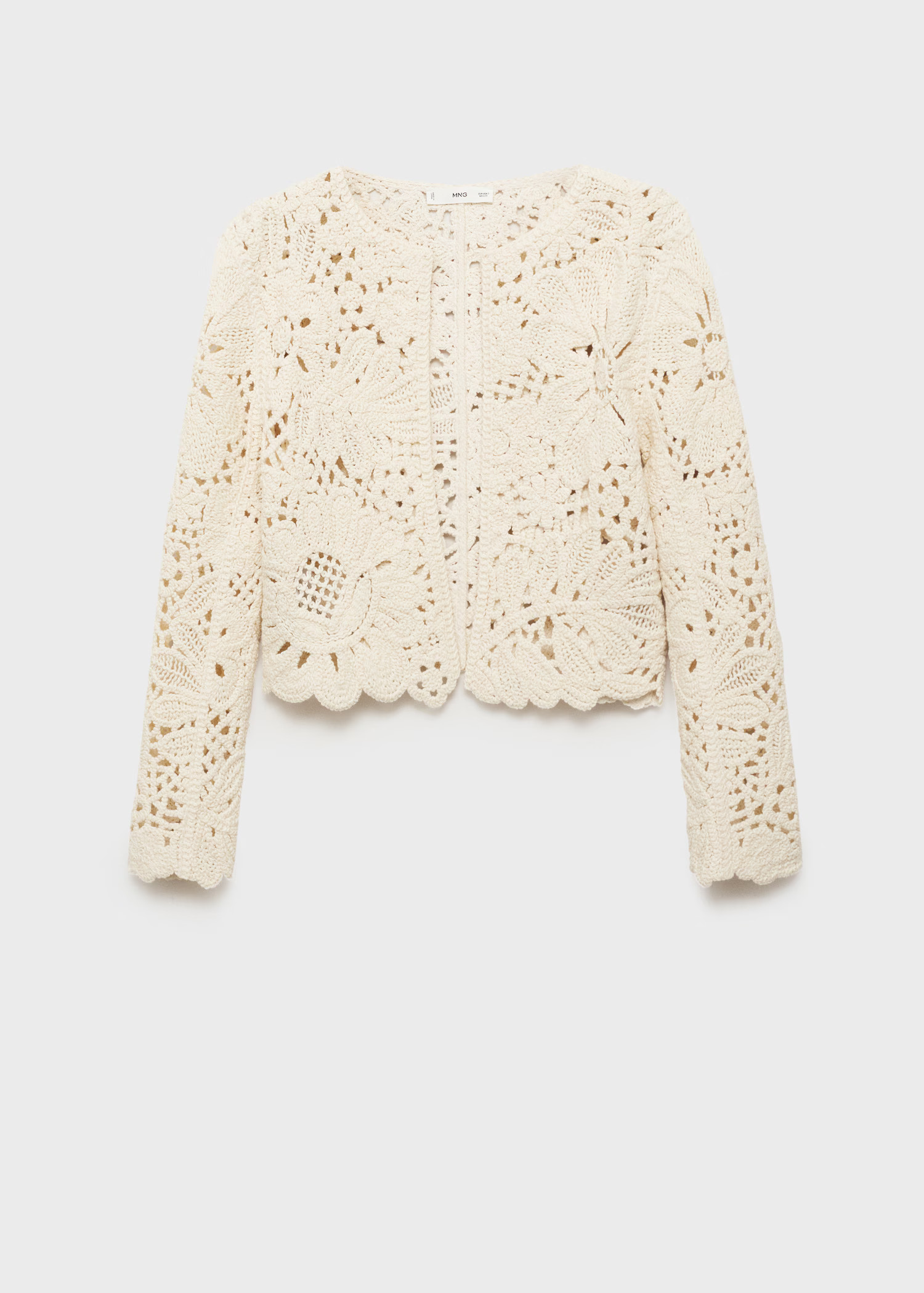 Openwork knitted jacket - Women | MANGO United Kingdom | MANGO (UK)