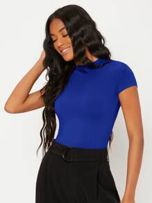 SHEIN BASICS Solid Form Fitted Tee SKU: sw2204246799959213(1000+ Reviews)$5.00$4.75Join for an Ex... | SHEIN