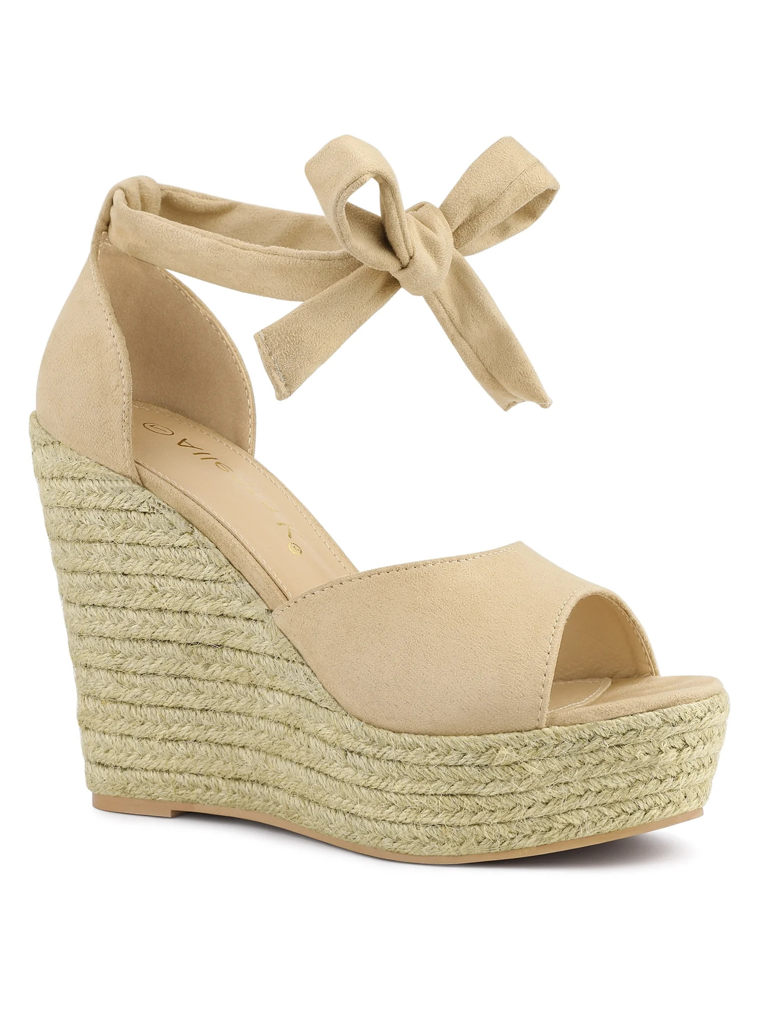 Allegra K Women's Espadrilles Tie Up Ankle Strap Sandals | Walmart (US)