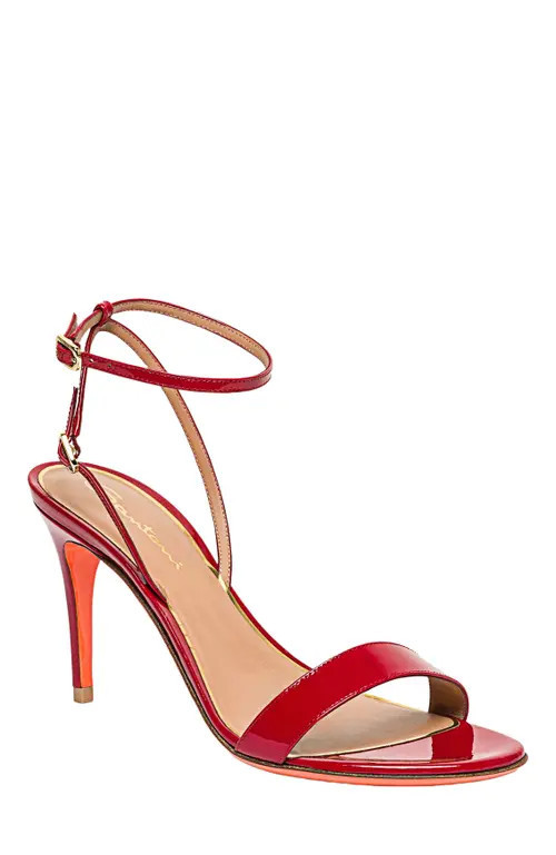Santoni Patent leather high-heel sandal in Red at Nordstrom, Size 8 | Nordstrom