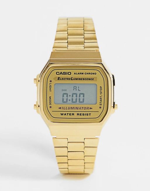 Casio A168WG-9EF unisex gold plated digital watch | ASOS (Global)