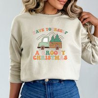 Retro Christmas, Groovy Christmas Sweater, Crewneck, Tree Sweatshirt, Holiday Sweaters For Women, Winter Sweatshirt | Etsy (US)