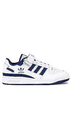 adidas Originals Forum Low Sneaker in White & Team Royal Blue from Revolve.com | Revolve Clothing (Global)