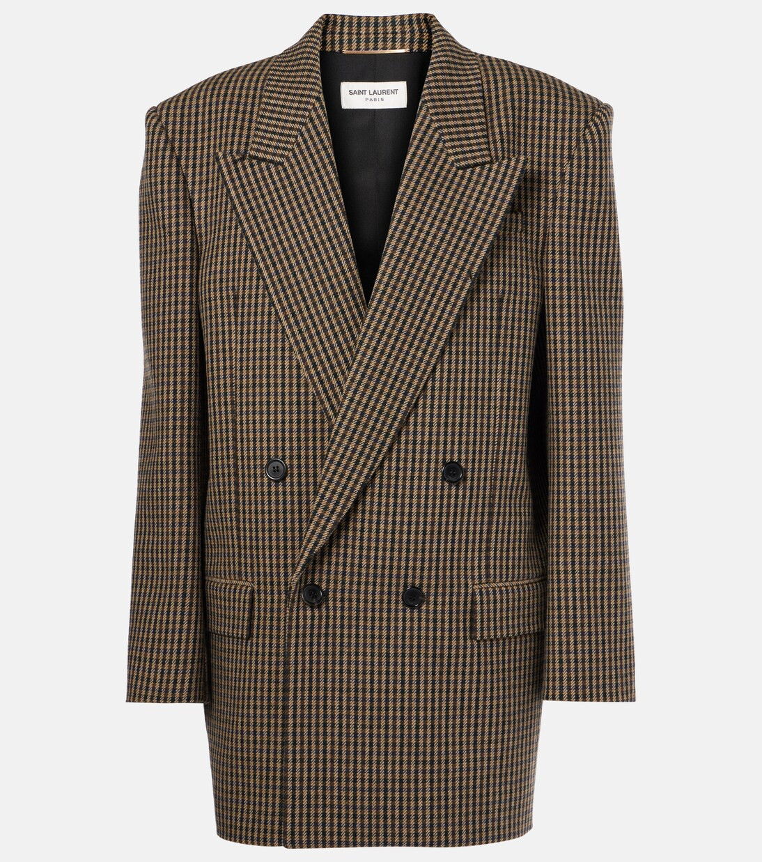 Checked oversized wool-blend blazer | Mytheresa (US/CA)