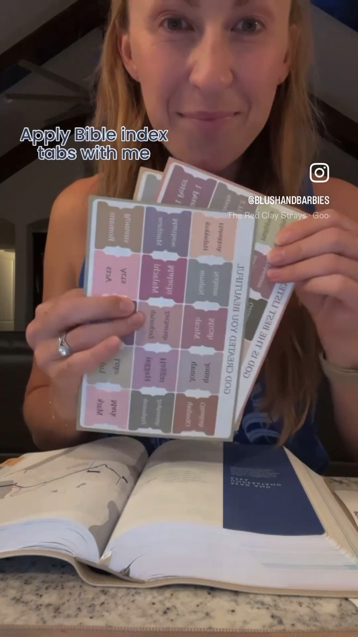 The Bible races tween in me says this is cheating 😅 

I bought a new Bible this week (@shereadstruth) after the binding on my old Bible fell apart. I love the convenience of thumb tabs, so I bought these @gomr.pen index tabs. I LOVE how it turned out, and I even added them to both the girls’ Bibles too! There’s a ton of color options too.

#LTKfamily