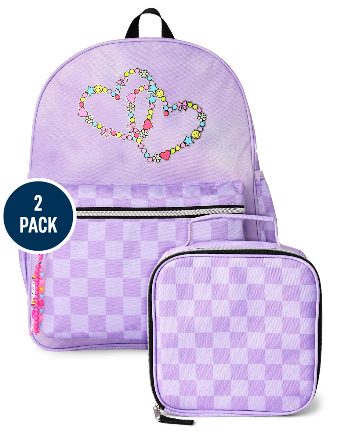 Girls Friendship Bracelet Checkered Backpack 2-Piece Set - multi | The Children's Place