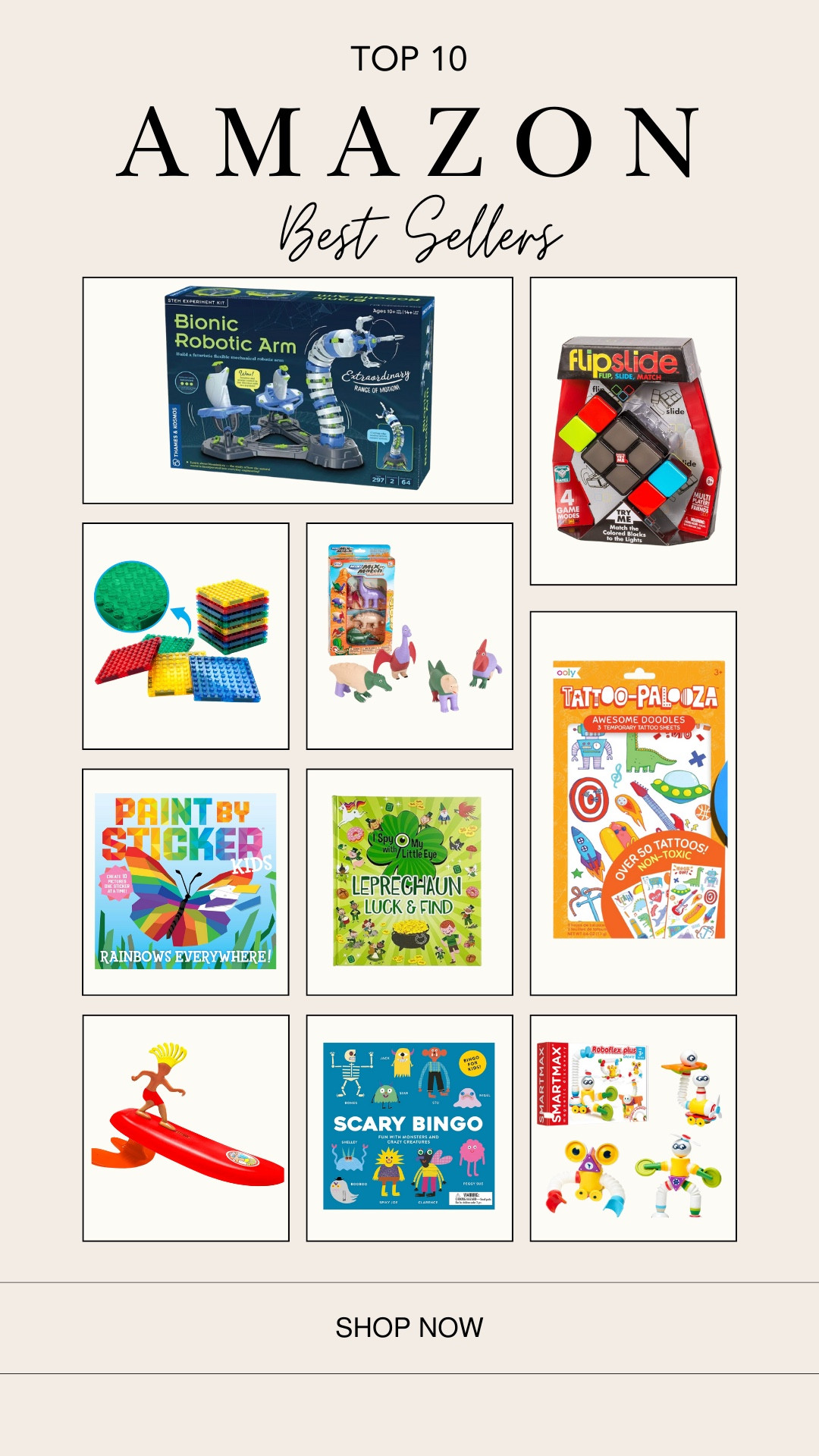 Here’s our top 10 Amazon best selling toys last week!  All things my boys own and love.  Stem kits, magnetic tiles, dinosaur mix n match, beach toys and more.  

Best kids toys | boys gift guide | amazon finds | amazon bestsellers


#LTKKids #LTKHome #LTKFamily
