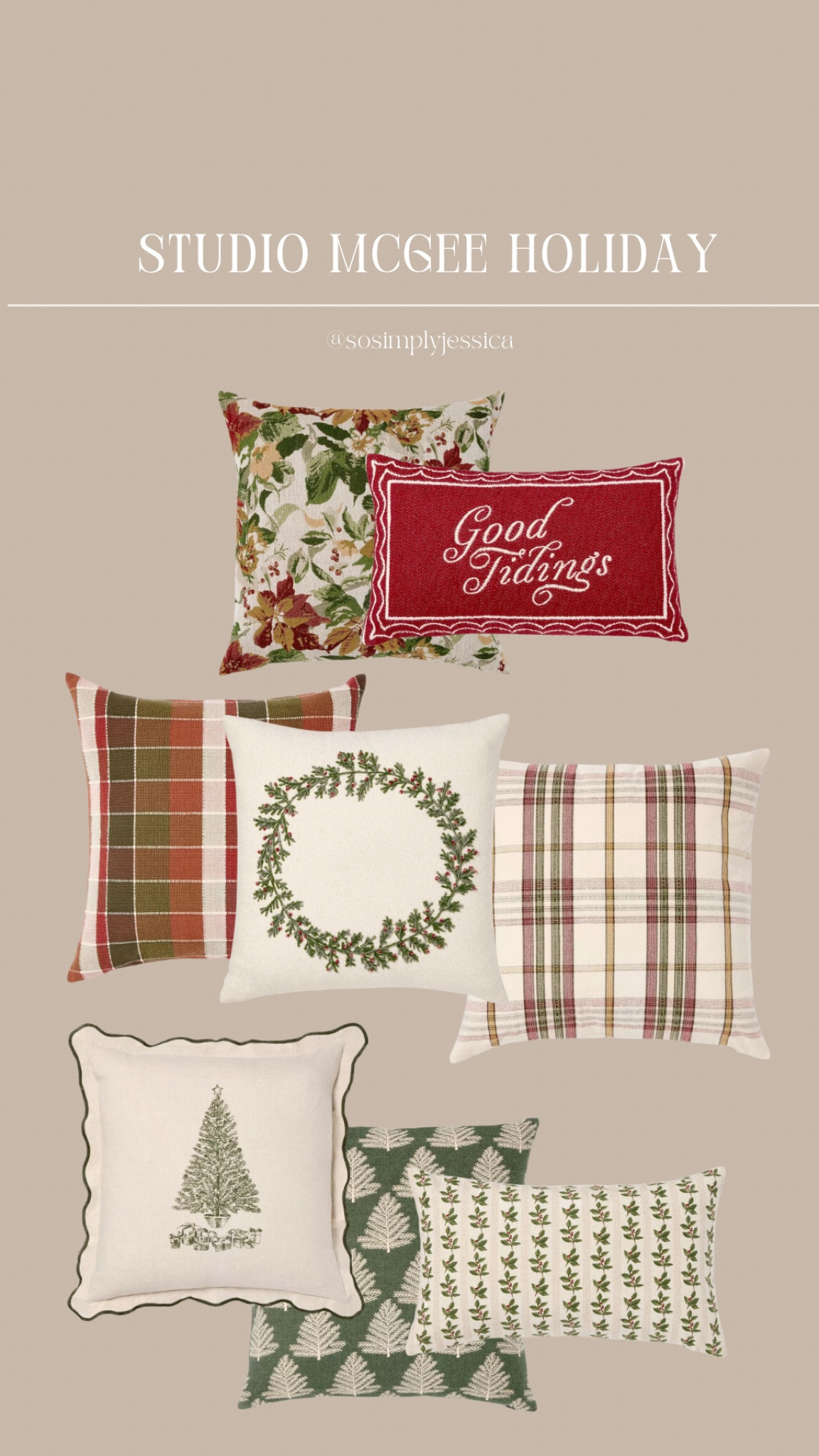 Holiday throw pillows from the new Studio McGee launch.

Holiday, throw pillows, home, decor, seasonal pillows, target, target home, Christmas decor 

#LTKSeasonal #LTKHome #LTKxTarget