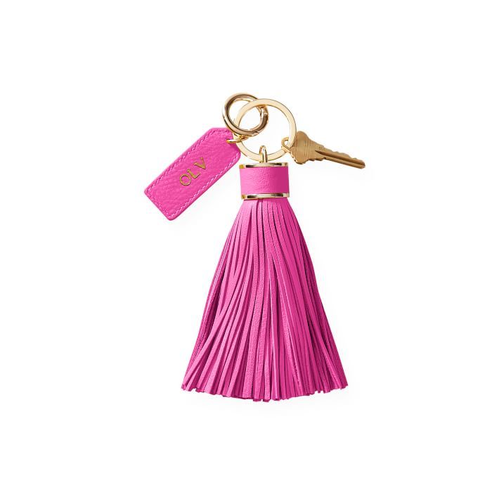 Oversized Leather Tassel Keychain | Mark and Graham