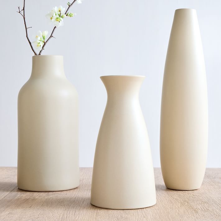 Pure Sand Ceramic Vases | West Elm (US)