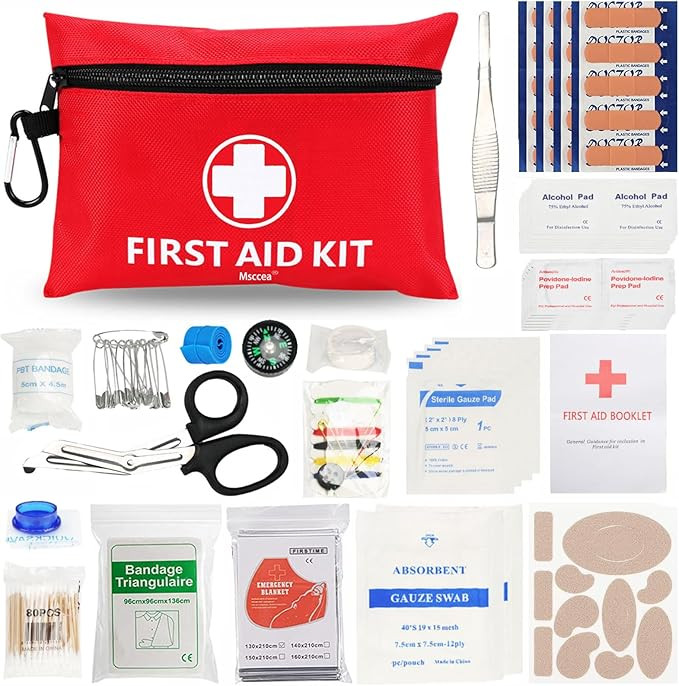 Mini First Aid Kit, 122 Piece Small First Aid Kit Designed for Family Emergency Care for Home, Ca... | Amazon (US)