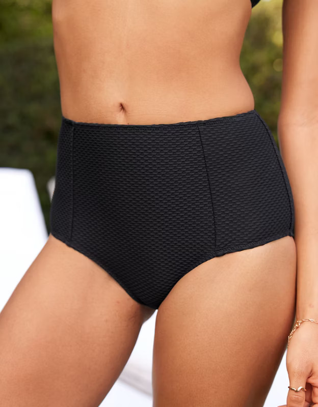 Aerie Jacquard High Waisted Bikini Bottom | Aerie