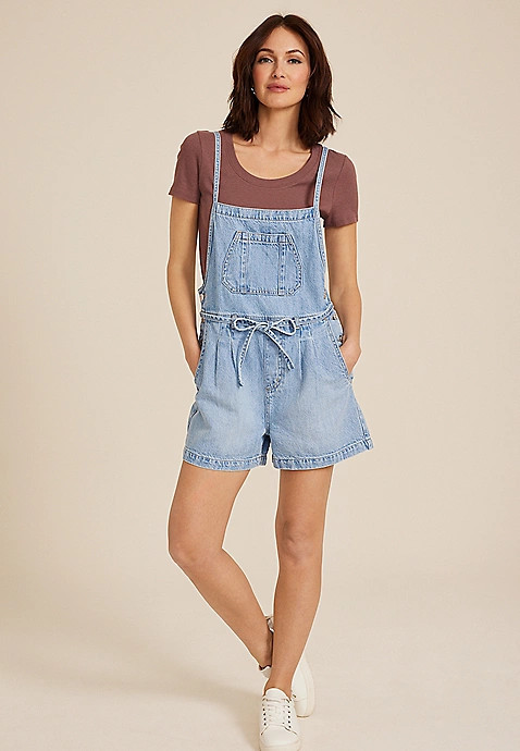m jeans by maurices™ Soft Denim 3.5in Shortall | Maurices