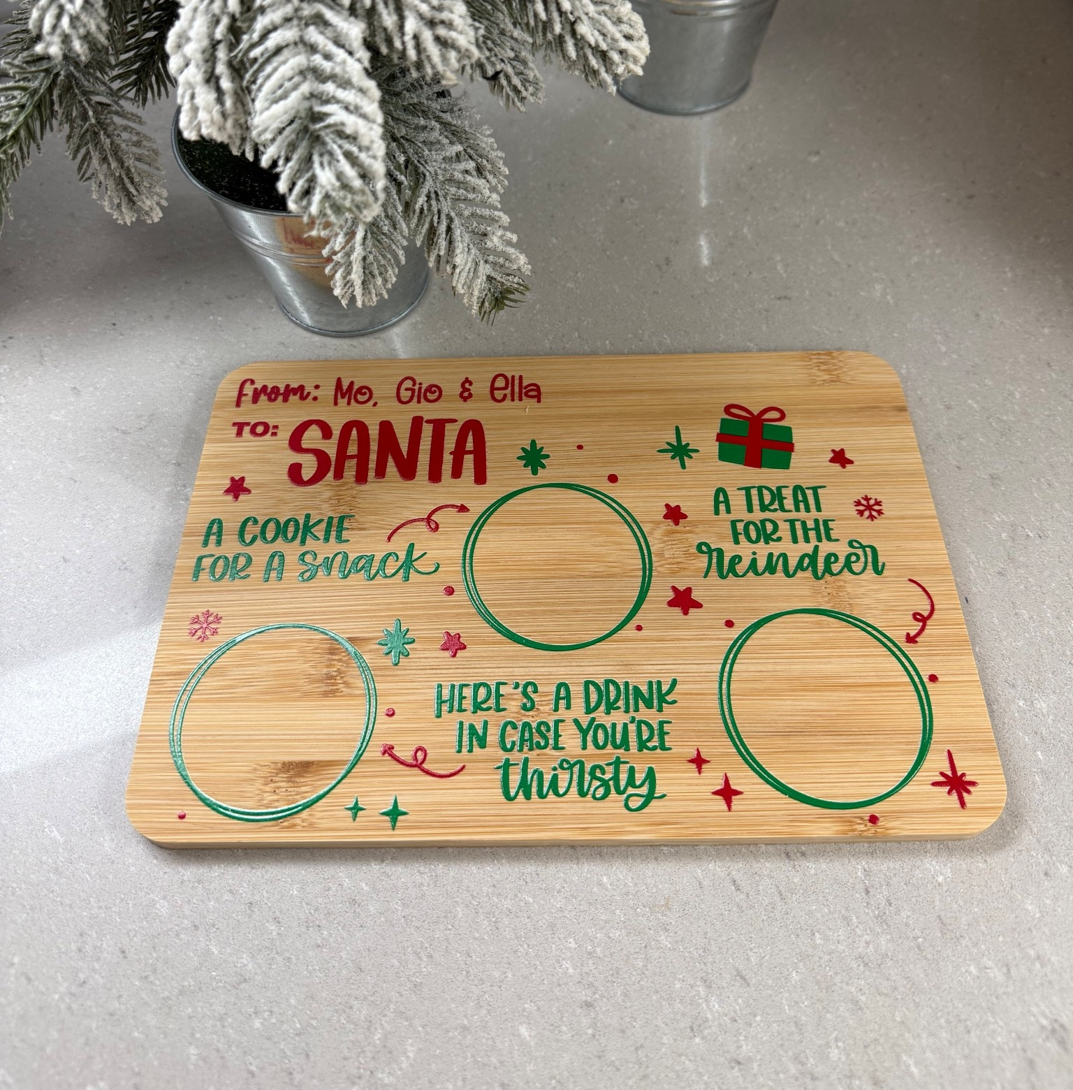 I just got the cutest little personalized Christmas board for the kids to fill on Christmas Eve night for Santa & his reindeer 🎅🏻 

Amazon, Christmas Eve, Santa’s cookies and milk, Santa’s treat board, Christmas, personalized treat board for Santa 

#LTKSeasonal #LTKHoliday #LTKKids